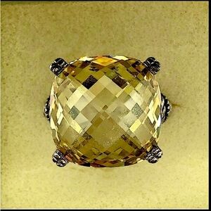 EYE-CATCHING JUDITH RIPKA YELLOW FACETED RING